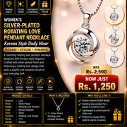 Women's Silver Plated Korean Love Pendant Necklace