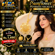 Gold Sunflower Pendant Necklace for Women – Retro Ethnic Jewelry
