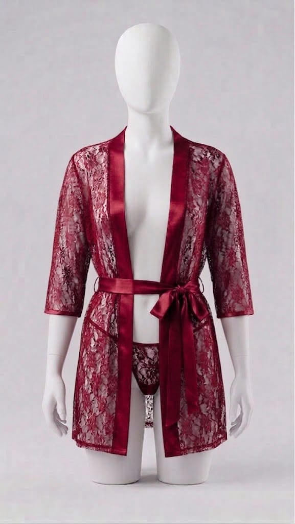 Women's Matching Panty Set For Nightwear Featuring Lace And Satin Material For Comfortable Use