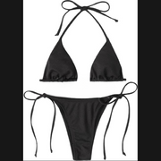 Women’s Bikini Set – Halter Neck Triangle Top & Adjustable Side-Tie Bottom