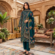 SAPPHIRE – Women’s 3-Pcs Green-Floral Unstitched Printed Lawn Suit – Apparel Accessory Designed for Fashion