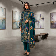 SAPPHIRE – Women’s 3-Pcs Green-Floral Unstitched Printed Lawn Suit – Apparel Accessory Designed for Fashion