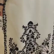 3-Piece Women's Stitched White Embroidered Suit for Eid & Weddings