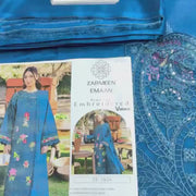 3-Piece Women's Unstitched Viscose Embroidered Suit