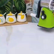 Multifunctional Hand Crank Drum Vegetable Cutter And Kitchen Grater With Interchangeable Blades